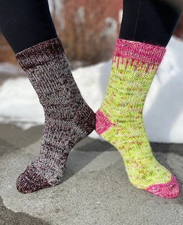 Toe-Up Socks with a Shadow Wrap Heel