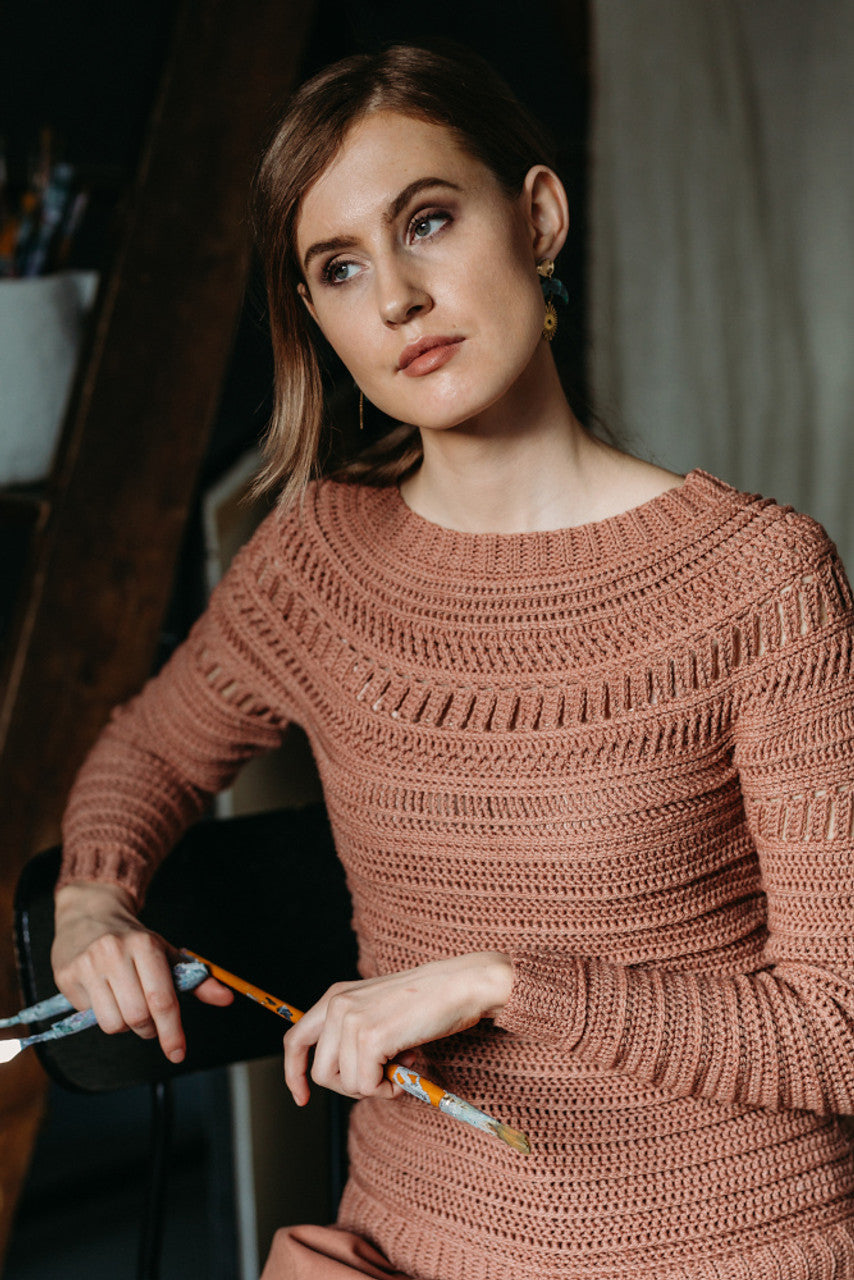 Cold Shoulder Twist Knitted Sweater Crochet Sweaters With