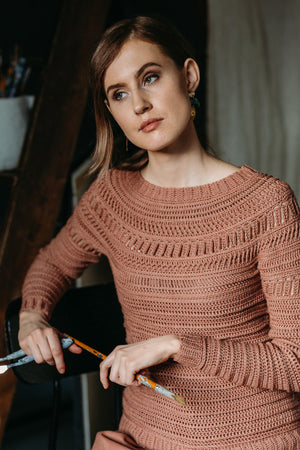 Crochet Sweaters with  Textured Twist