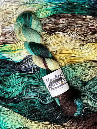 Black Cat Fibers Nomad Sock | Hand-Dyed Merino Nylon Fingering Yarn
