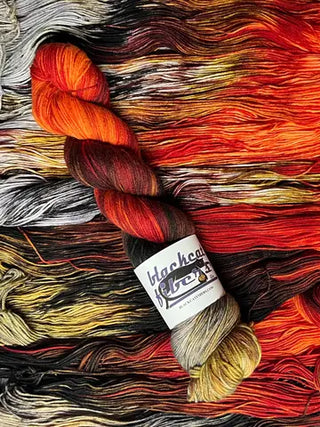 Black Cat Fibers Nomad Sock | Hand-Dyed Merino Nylon Fingering Yarn