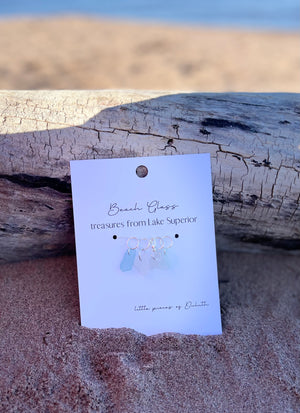 Lake Superior Beach Glass Stitch Markers